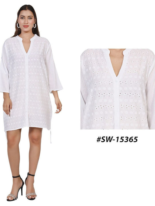 Ferrari Group Women's Beachwear Caftan White