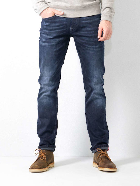 Ind Russel Men's Jeans Trousers with Relaxed Tapered Application Blue Black