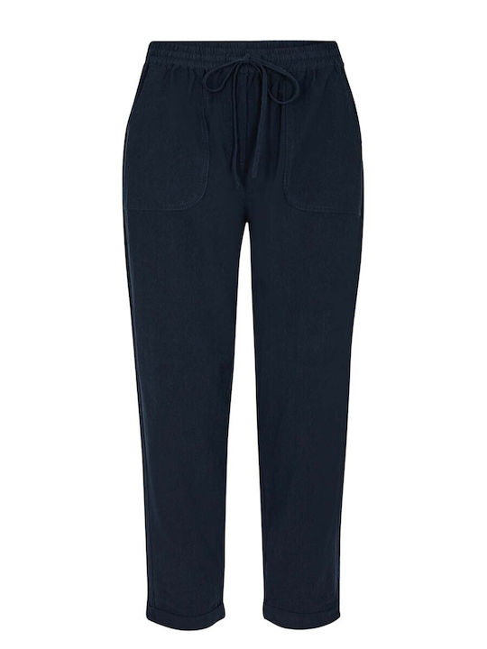 Soya Concept Women's Fabric Palazzo Pants with Elastic Blue