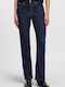 Hoch tailliert Damenjeans in Bootcut-Passform Unwashed Denim
