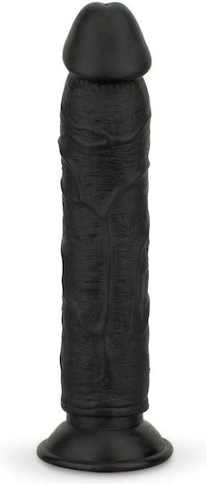Easytoys Ρεαλιστικό Dildo με Βεντούζα Μαύρο 17.5cm