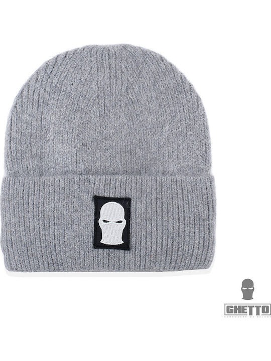 Beanie Unisex Σκούφος Πλεκτός σε Γκρι χρώμα