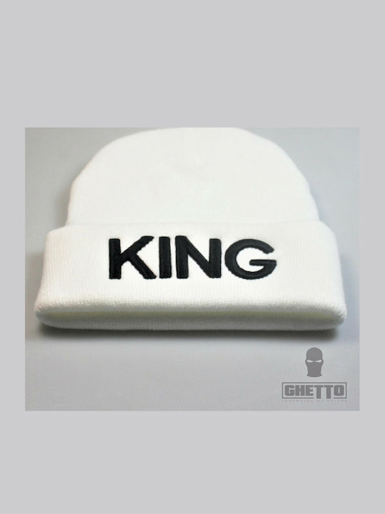 Beanie Unisex Beanie Knitted in White color