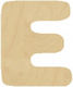 Wooden Letters 4cm E