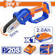 Wadfow Pruning Battery Chainsaw 1x2Ah 20V 2.17kg with Blade 12.7cm