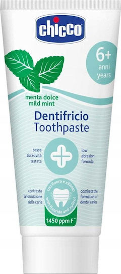 Chicco Παιδική Οδοντόκρεμα για 6+ Χρονών με Γεύση Μέντα Χωρίς Φθόριο 50ml