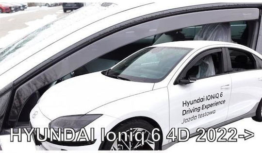 Heko Set of Windbreakers Front Car Dark Fime for Hyundai IONIQ 2022+ 2pcs