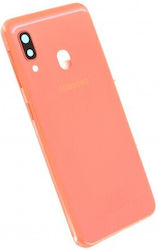 Samsung Galaxy A20e Batterycover+camera Lens Coral Orange Original Samsung Galaxy A20e Batterycover+camera Lens Coral Orange Original