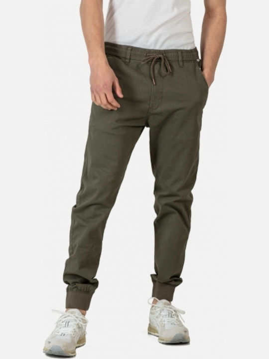 Reflex Rib Pant Παντελόνι σε Slim Εφαρμογή Olive