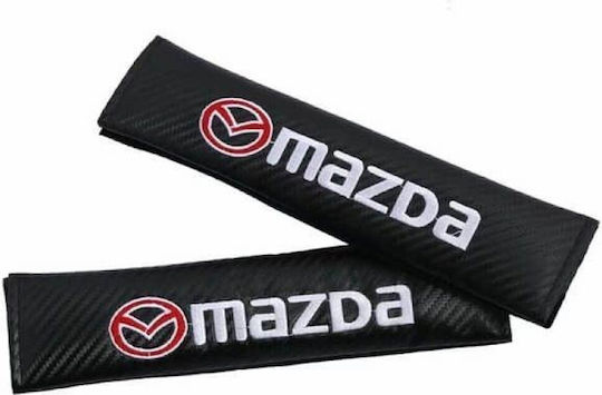 Μαξιλαράκια Ζώνης Αυτοκινήτου Carbon 23x6cm 2τμχ Mazda Hw-0196ma