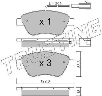 Накладки Предни Alfa Mito 1.4 Citroen Nemo 1.4 Hdi Stilo 511469-49