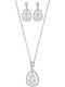 Gloria Hope Set with Necklace & Earrings from Brass with Stones