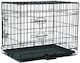 Glee Crate Restriction Medium Wire Dog Cage Medium with 2 Doors Black 75x46x53cm