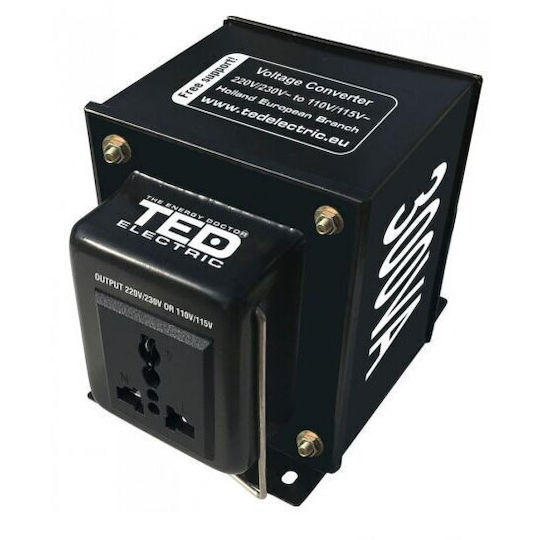 Transformer 230-220V Zu 110-115V 300VA/300W Umkehrbar Ted003669