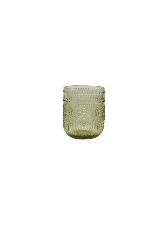 Fylliana Fl06 Set of Glasses Water made of Glass in Green Color 6pcs