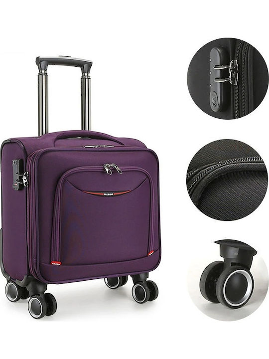 Kourk Travel Suitcase Cabin Purple with 4 Wheels Height 46cm