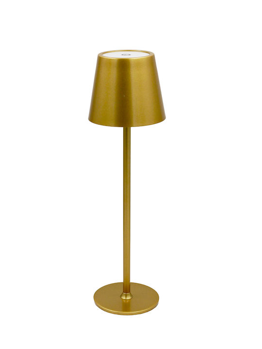 Adeleq Adeleq Außenstehlampen LED Tischleuchte 3W mit Warmes Weiß Licht IP44 Gold