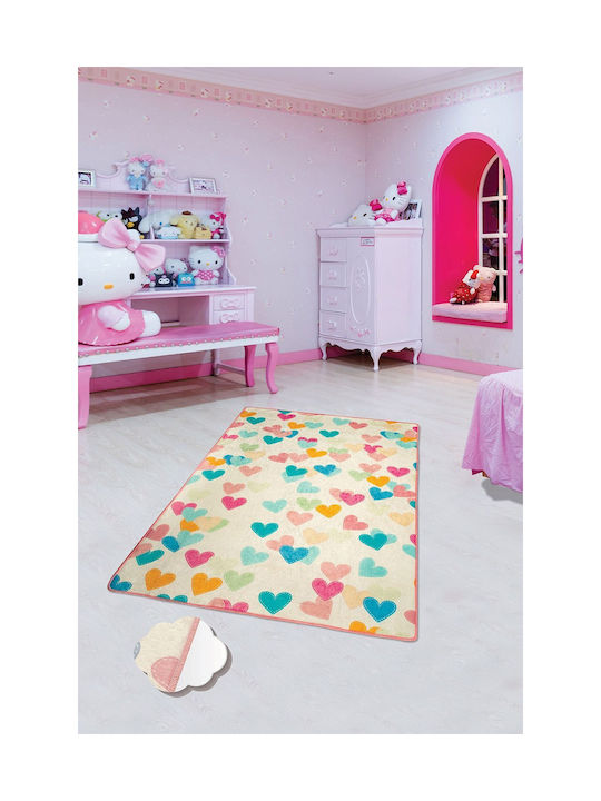 Conceptum Hypnose Kids Synthetic Rug Hearts 140x190cm