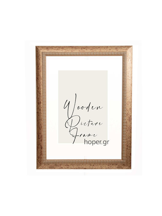 Hölzener Wand Fotorahmen 21x29,7 Gold Farbige S...