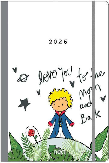 Next Diary 2026 Trends Little Prince Daily Flexi Elastic 14x21cm
