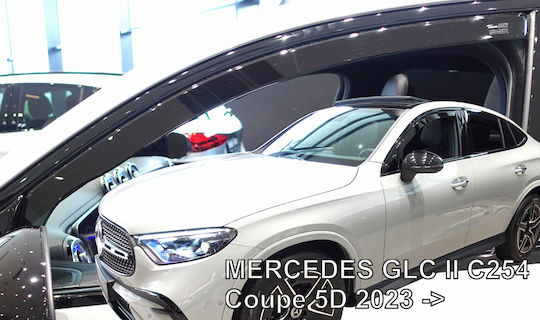 Heko Mercedes Set of Windbreakers Front and Rear Car Dark Fime for Mercedes-Benz GLC 2023+ 4pcs