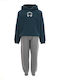 Kids Sweatpants Set Petrol, Grey Melange 2pcs Records
