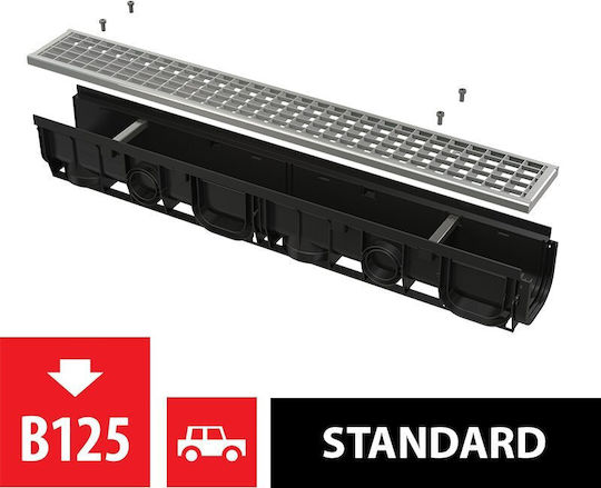 Rigola Ext.100mm Plastic Frame Si Gra.c Galv.cl.bn125 Avz102-r103
