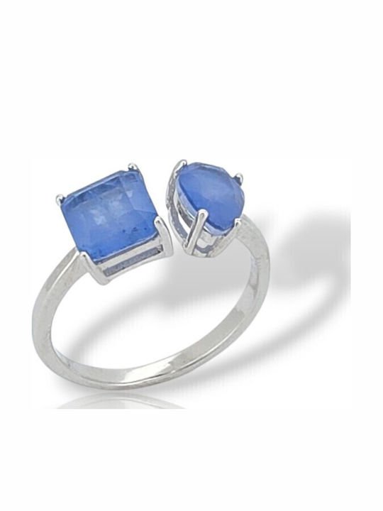 Mentzos Damen Ring mit Steinen aus Silber