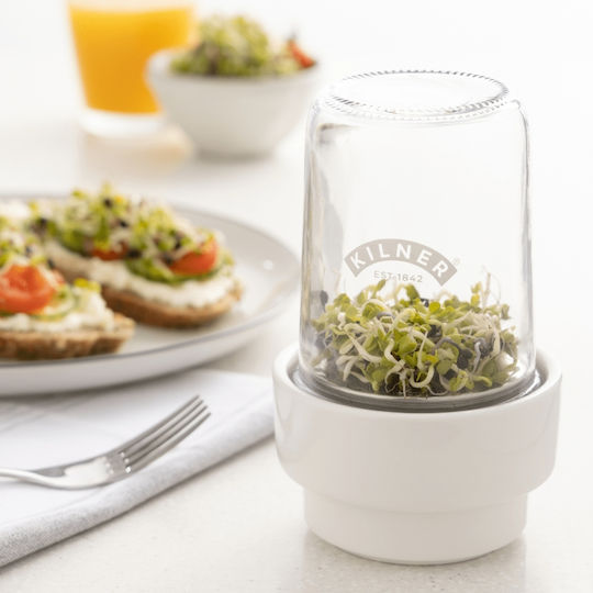 Kilner Set Germinare Semințe Sprouting Sticlă-Ceramică 0,5L 11,5x11,5x20cm Kilner Set Germinare Semințe Sprouting Sticlă-Ceramică 0,5L 11,5x11,5x20cm