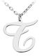 Personal Jewel Κολιέ Μονόγραμμα από Λευκόχρυσο 14Κ