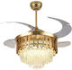 Deckenventilator mit Leuchte Transparent / Gold