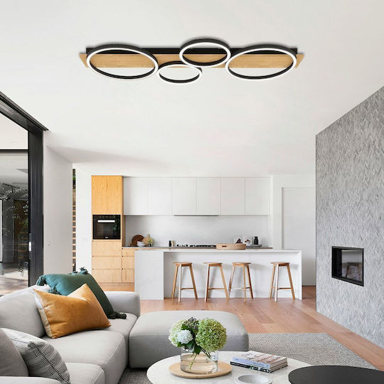 Vivalux LED Κρεμαστό Φωτιστικό Μαύρο 90x38εκ. Vivalux LED Κρεμαστό Φωτιστικό Μαύρο 90x38εκ.