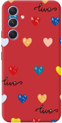 Samsung A56 Heart Lives Red Colored Silicone Tpu Θήκη Samsung A56 Heart Lives Red Colored Silicone Tpu Θήκη