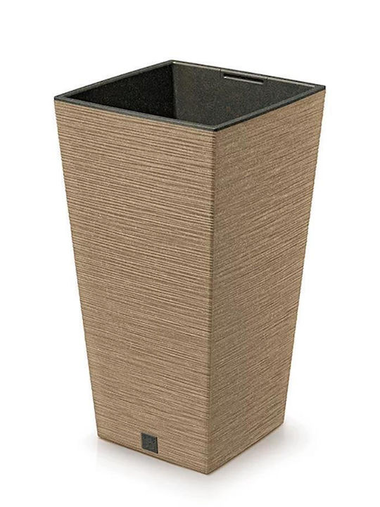 Next Furu Planter Plastic Brown 29.5x29.5x55cm.