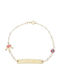 Daskalakis Kids Bracelet ID from Gold 14K with Crown & Baby Girl