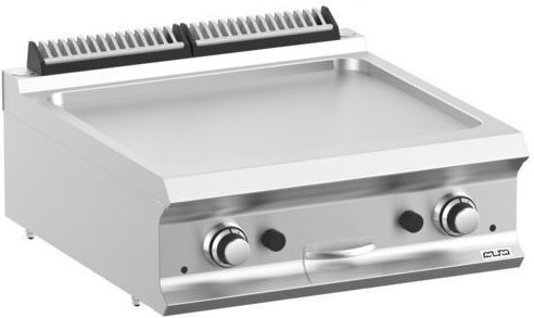 Gewerbliche Flachgrillplatten LPG 70x73x25cm mit glatter & geriffelter Platte