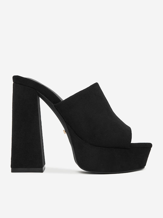 Deezee Damen Pantoletten mit Chunky Hoch Absatz...