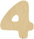Wooden Numbers 14cm