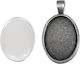 Metal-enclosure Pendant Oxidized Gold 2x2.7cm C...