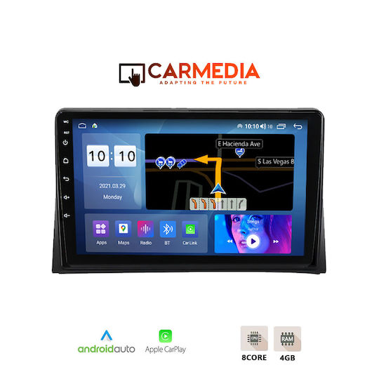 Carmedia Ηχοσύστημα Αυτοκινήτου για Volkswagen Transporter 2003-2020 (Bluetooth/USB/WiFi/GPS/Apple-Carplay/Android-Auto) με Οθόνη Αφής 9"