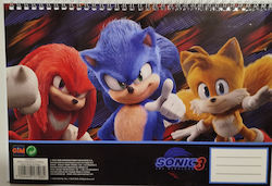 Zeichenblöcke A4 Gim 30 Stück Sonic 3 Hedgehog ...