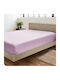Ehome Sheet for Single Bed with Elastic 100x200+30cm. Lilac