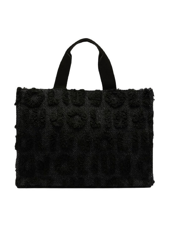 Liu Jo Liu Jo Damen Tote Tasche Mit Fell Schwarz