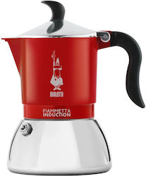 Bialetti Μπρίκι Espresso Inox Κόκκινο