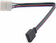 Fast Power Supply Strip To Power Connector 4 Pin Male Union 1 X RGB LED Strip Width 10mm L7-100061