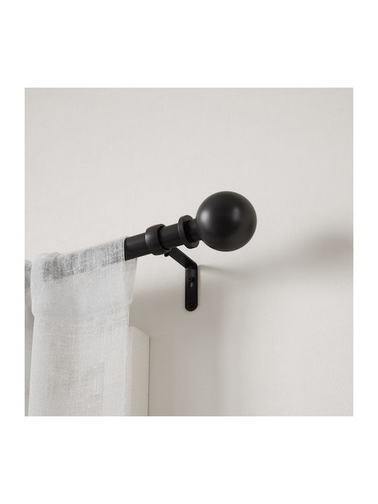 Umbra Extendable Metallic Curtain Pole Bolas Single Φ2.5mm 91-183cm Black Checkmate