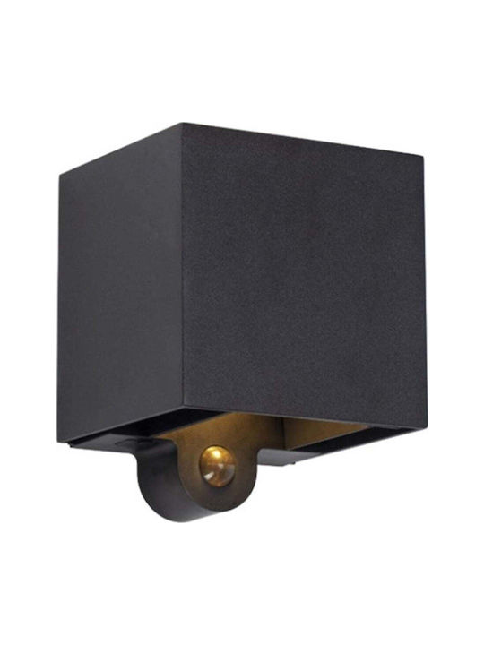 123led Επιτοίχιο Εξωτερικό Φωτιστικό LED IP54 με Θερμό Λευκό Φως Διπλής Δέσμης