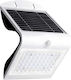 123led Wall Mounted Solar Light 4W 500lm Warm White 3000K with Motion Sensor and Photocell IP65