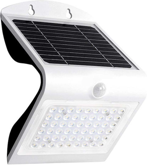 123led Wall Mounted Solar Light 4W 500lm Warm White 3000K with Motion Sensor and Photocell IP65