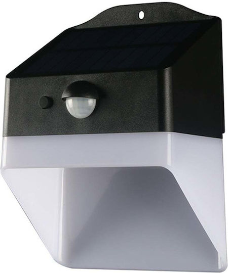 123led Wall Mounted Solar Light 2W 220lm Warm White 3000K with Motion Sensor and Photocell IP65